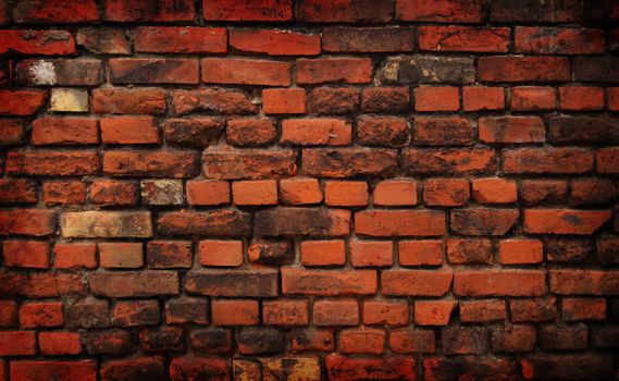 Old dirty brick wall.
Grungy background.