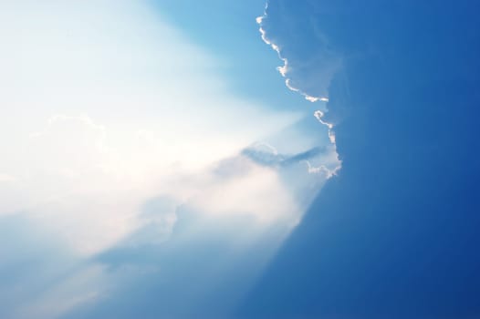 Beautiful blue sky and white clouds.