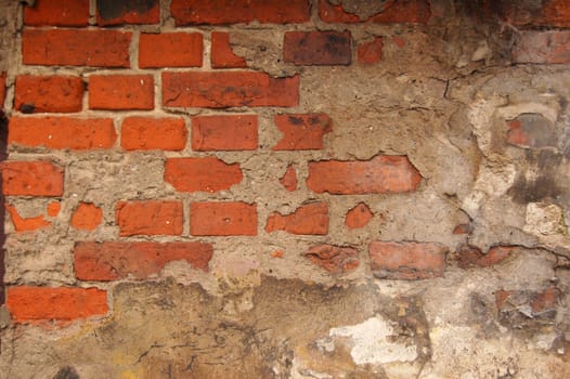 Old dirty brick wall.
Grungy background.