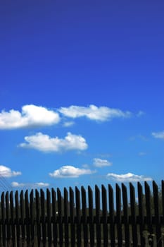 Beautiful blue sky and white clouds.