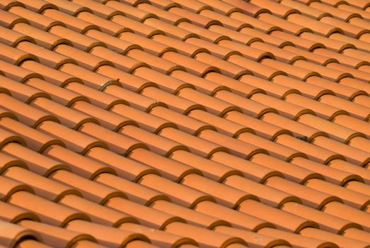 Roof tiles in Albufeira Portugal - landscape orientation