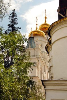 exterior of the cathedral in Kremlin in Moscow, Russia