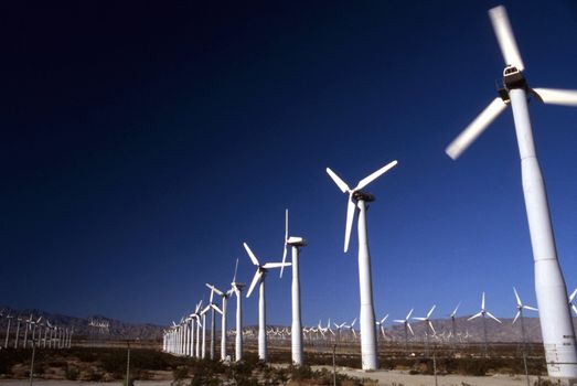 Wind power generators in California desert