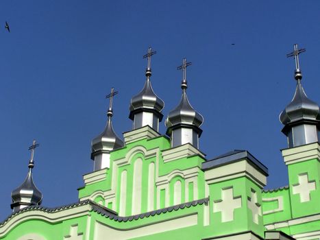 When you enter into church it seems that god it touched you, and awe envelops you, bringing humbleness and pacification. When you pass by cathedral it seems that Most High it touched you, get confidence and by calmness. Church was photographed in the Ukraine in the cloudless weather in summer.