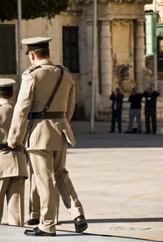 Man in military or police uniform in Malta