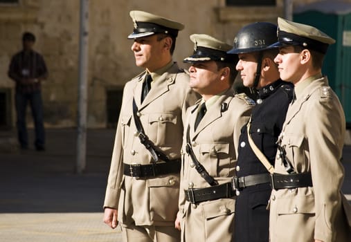 Man in military or police uniform in Malta