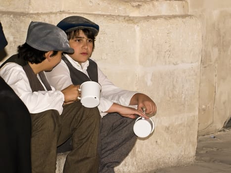 Reenactment of scenes from the streets of Malta during WWII