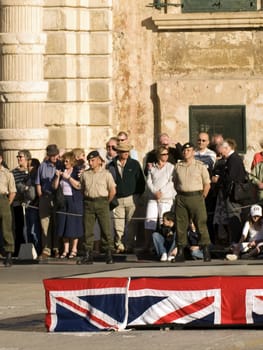 66 years on reenactment of the awarding the George Cross medal to the whole island of Malta on 15th April 1942 for outstanding heroism at war