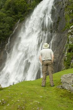 Aber Falls in Snowdonia National Park - portrait orientation
