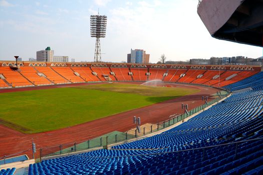 big empty stadium Dinamo Minsk