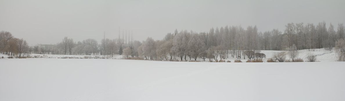 urbain winter landscape panorama 