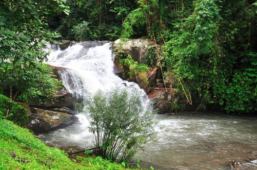 waterfall at "poo soi dao" national park, thailand