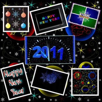 Happy New Year 2011 - dark background