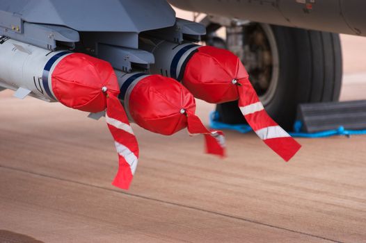 Close up of missile mounted on Tornado Jet Fighter