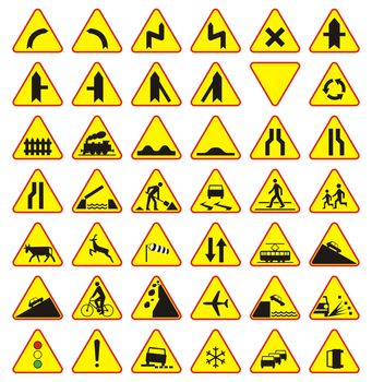 Road signs pack (warning signs)