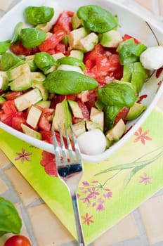 Shot of multicolored salad on the table