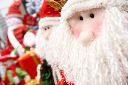 Santa Claus with gifts close up