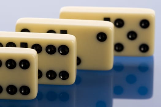 Domino on white background