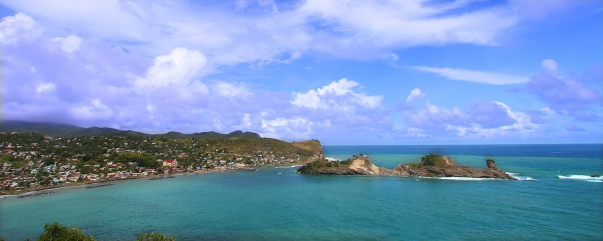 Beautiful Dennery Bay on the Caribbean island of Saint Lucia.