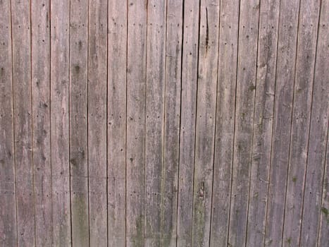 An old and weathered wooden fence background.