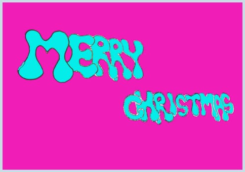 A conceptual image of the text celebrating a merry christmas