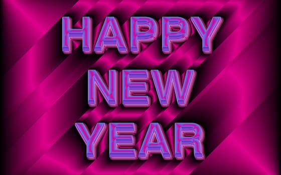 A conceptual image of the text celebrating a happy new year.