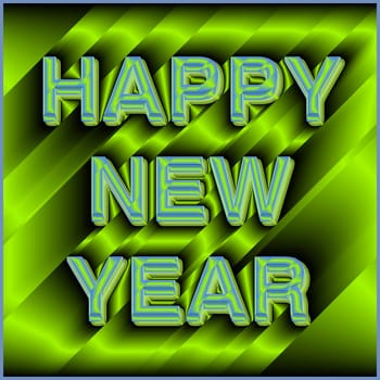 A conceptual image of the text celebrating a happy new year.