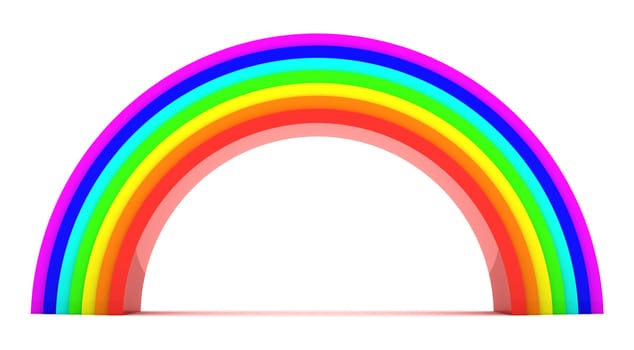 3d rainbow isolated on the white background