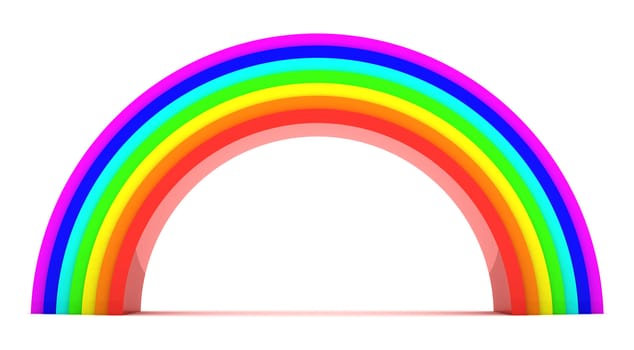 3d rainbow isolated on the white background