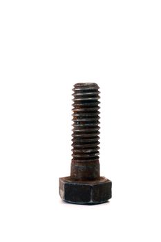 A Rusty bolt isolated on white background