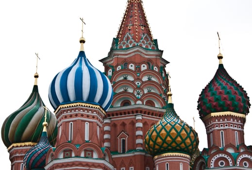 Architectural detail of St Basils Church in Moscow