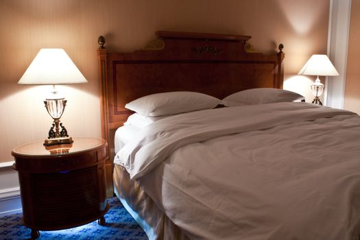New York: interior of a five stars hotel - bedroom