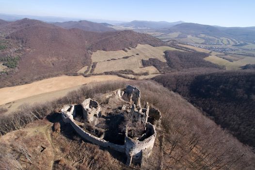 old castle ruins in East  Slovakia, called Jasenov