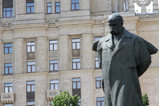 Monument to Taras Shevchenko in Moscow, Russia.