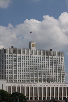 Russian White House of Government builidng in Moscow City.