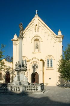 church and cloister of capuchin in bratislava, slovakia