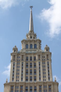 High and unique architecture of a historic building.