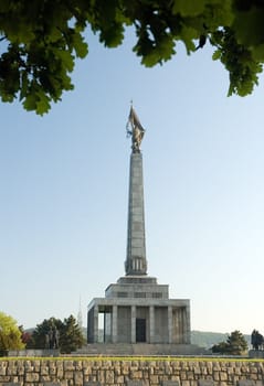 memorial monument in bratislava, dedicated to fallen russian soldiers in world war 2