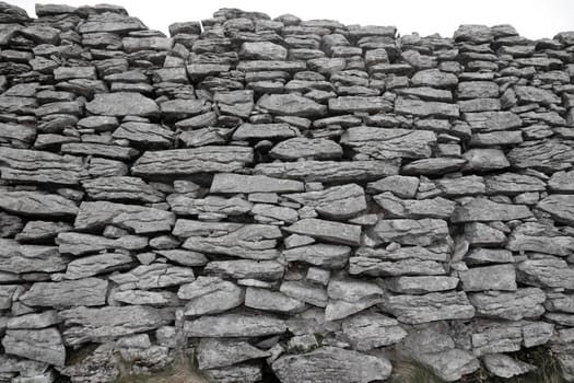 rocky boundary walls in scenic west ireland