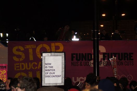 LONDON - December 9: Student Protests On The Streets Of London December 9, 2010 in Westminster London, England.           