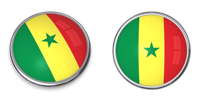 button style banner in 3D of Senegal