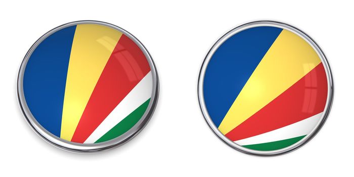 button style banner in 3D of Seychelles