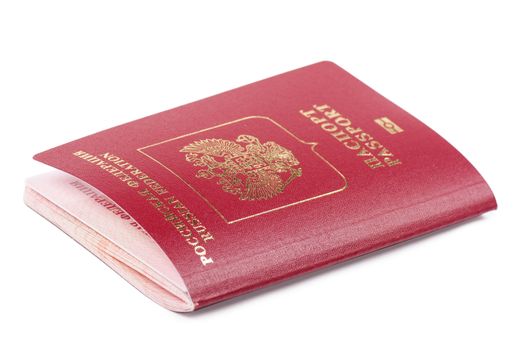 Russian passport with microchip isolated on the white