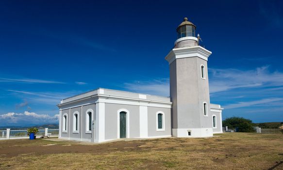 Los Morillos lighthouse on south west corner of Puerto Rico near Cabo Rojo