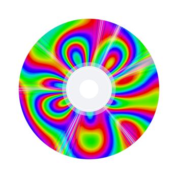 An image of a compact disc with nice colors