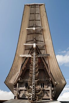 Traditional Toraja house in Sulawasi village Indonesia