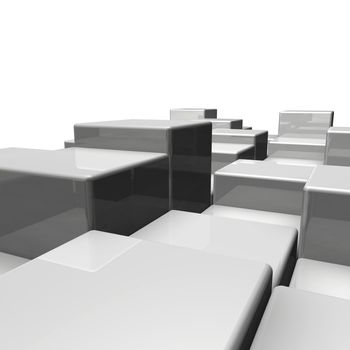 3d cubes background - illustration