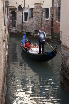 Gondolier in Venice, Italy