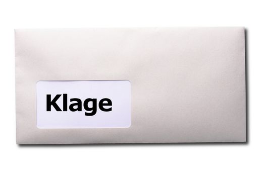 legal law or lawsiut business concept with envelope and word
