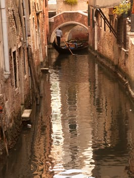 Gondolier in Venice, Italy